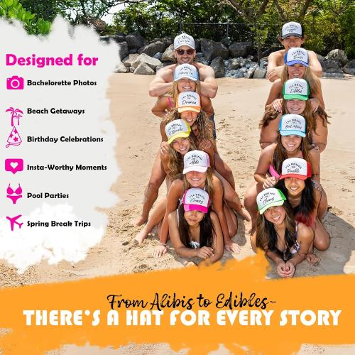 9 units Funky Junque Women's Funny Trucker Hats: Adult Humor for Bachelorette, Girls Trips & Festivals - Mesh Hat - I'll Bring The's