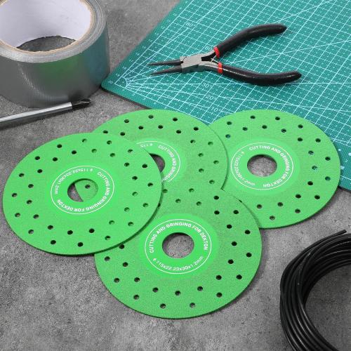 4Pcs 4.5 Inch Vacuum Brazed Ultra-Thin Multi-Pore Flat Abrasive Sheet Disc