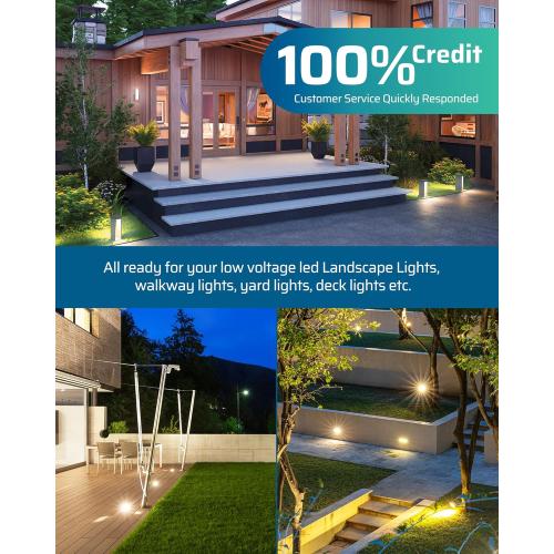 DEWENWILS 300W Low Voltage Landscape Transformer with Photocell, Low Voltage Transformer 120V AC to 12V/15V AC, Landscape Lighting Transformer for LED Outdoor Lights, Weatherproof, ETL Listed