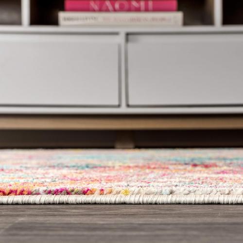 JONATHAN Y CTP108A-8 Contemporary POP Modern Abstract Multi/Yellow 8 ft. x 10 ft. Area-Rug, Bohemian, Easy-Cleaning, for Bedroom, Kitchen, Living Room, Non Shedding