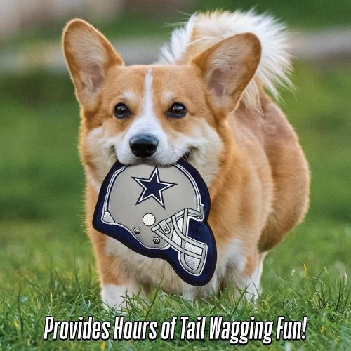 The 1st Ever Tough but Smooth Dog Toy NFL Dallas Cowboys Football Helmet Tough Pet Toy. A Premium Quality Doggie Toy with Built-in Squeaker. Sports Fans Favorite Chew Toy