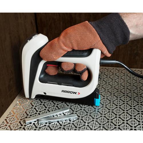 Arrow T50ACD Heavy Duty Corded Electric Staple Gun for Upholstery, Furniture, Office, Decorating, Fits 1/4, 5/16”, 3/8, or 1/2 Staples