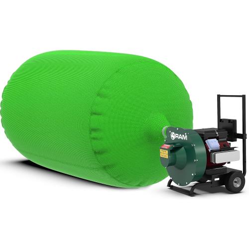 Insulation Vacuum Bag RAM Heavy Duty ECO  Bags 7 FT X 4 FT Holds 88 CF / 400 LBS Low DUST 2.4 Fabric Strength - 10 Pack. Largest and Toughest Green Bag on The Market.