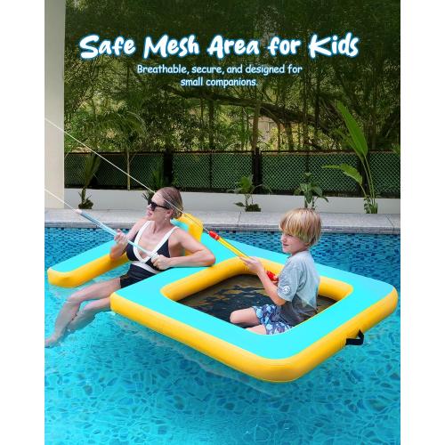 Innovative Inflatable Dog Pool Float with Seat – Durable PVC Water Raft for Adults & Dogs – Enjoy Water Fun Together – 242 lbs Capacity – Portable Floating Lounge