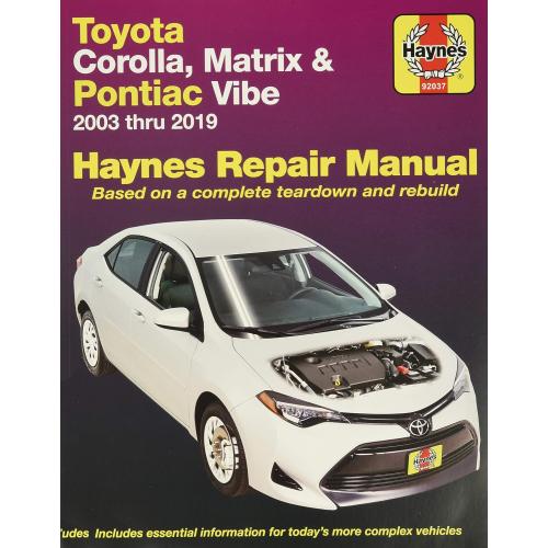 HAYNES Toyota Corolla 2003-2011 Repair Manual Repair Manual