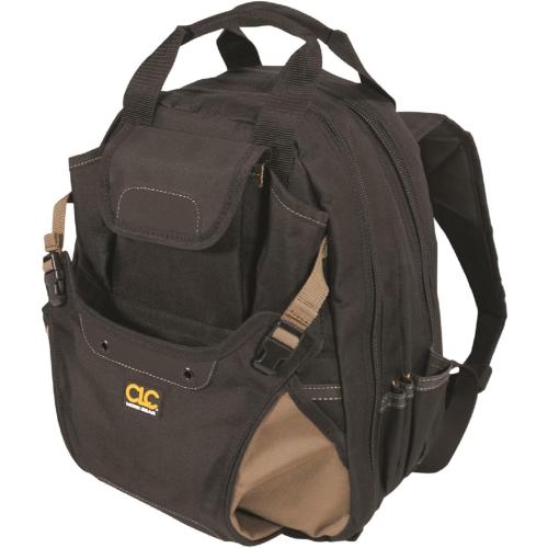 CLC Work Gear 1134 Carpenter's Tool Backpack, 44 Pockets, Padded Back Support, Black