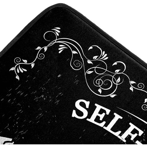 Runner Rug, Farmhouse Kitchen Floor Mat, Non Slip Laundry Room Decor, 20 X 47 inch, Black