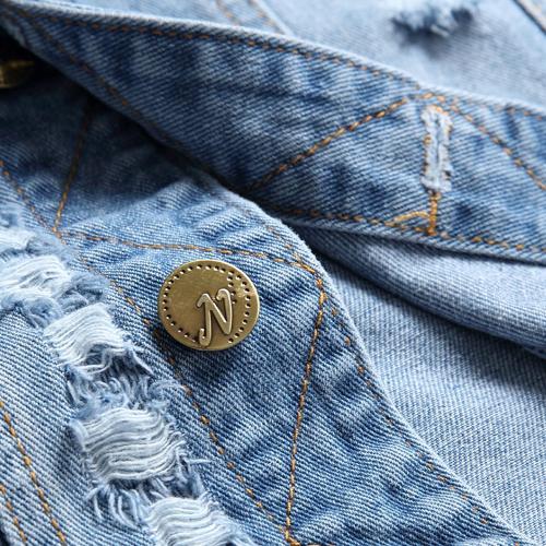 Size M Ginsiom Men's Denim Vest,Sleeveless Jacket Slim Fit Vintage Casual Ripped Summer Jean Vest for Men