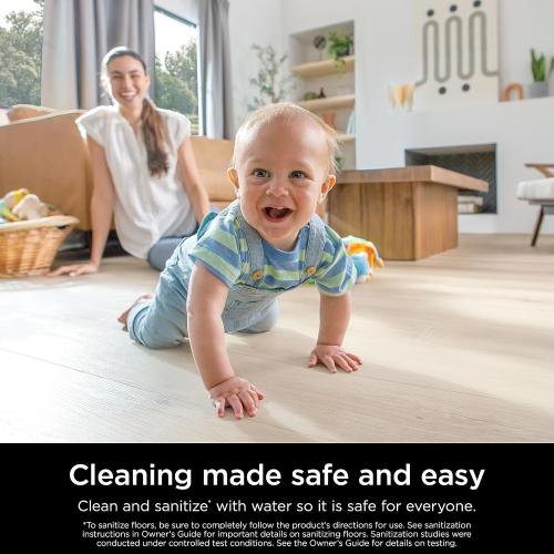 Shark Steam Mop with 2 Machine Washable Dirt Grip Pads, Removable Water Tank, Lightweight, Steam Cleaner for sealed Hard Floors, Marble, Stone, Hardwood, Tile, Laminate, White/Seafoam, S1000‼️Light dirt‼️
