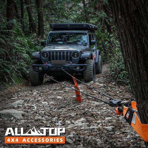 ALL-TOP Synthetic Winch Rope Cable, 1/2 x92ft, 31500LBS Winch Replace Line with Protective Sleeve for Offroad Vehicle SUV Truck