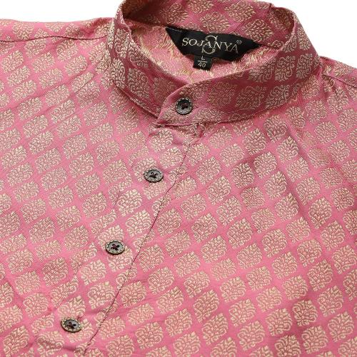 Size M/38...Sojanya (Since 1958 Men'S Jacquard Silk Self Design Only Kurta
