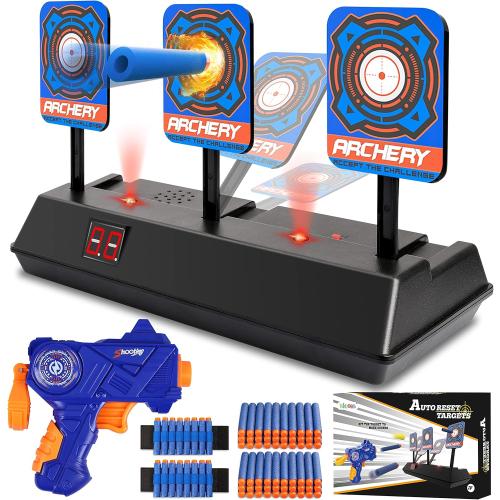 Color Blue KKONES Electric Scoring Auto Reset Shooting Digital Target for Nerf Guns Shooting Target