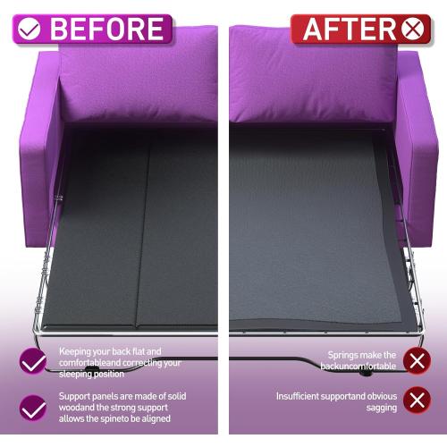 Imperius Foldable Box Spring, Bunkie Board, Bed Support Slats for Support to Streamline and Minimize The Bed, No Assembly Needed (Queen 48x60)