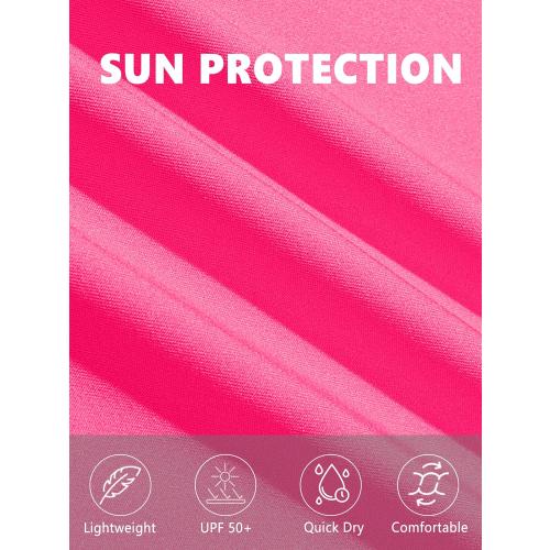 Zhenwei, Pink, Medium, Women's V-Neck Polo Shirts UPF 50  Short Sleeve Sun Protection Quick Dry Golf Polos Collared Shirt