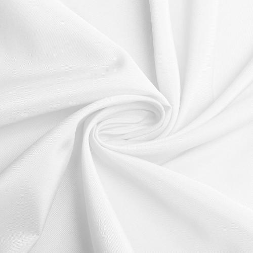 sancua White Round Tablecloth 60 Inch Diameter for 20-48 Inch Tables