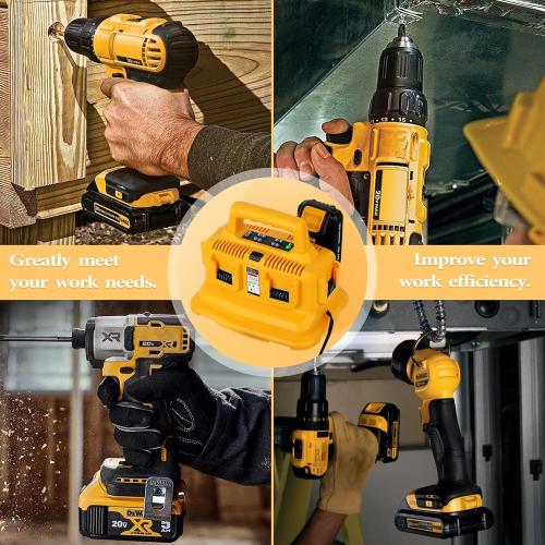 6-Ports Rapid Battery Charger Station,Replacement for Dewalt 20V/60V Battery Charger,Compatible with Dewalt 20V/60V Flexvlot Battery DCB200 DCB206 DCB606 DCB609 DCB612 DCB615