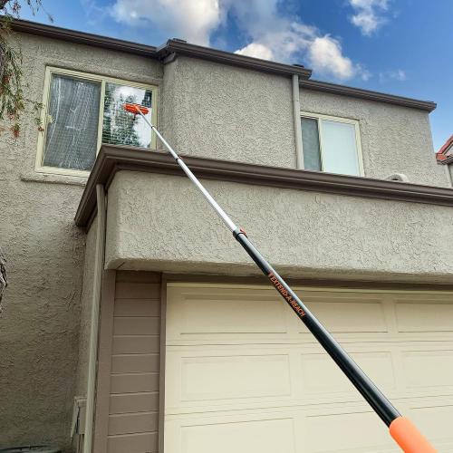 5-8 ft Long Telescopic Extension Pole // Multi-Purpose Extendable Pole with Universal Twist-on Metal Tip // Lightweight and Sturdy // Best for Painting, Dusting and Window Cleaning