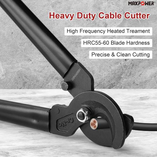 MAXPOWER Cable Cutters, 17-Inch Heavy Duty Cable Cutter for Cutting Aluminum, Copper, and Communications Cable Up to 150mm²