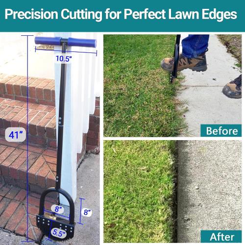 Edger Lawn Tool 41in Border Edger with Tempered Spring Steel Blade