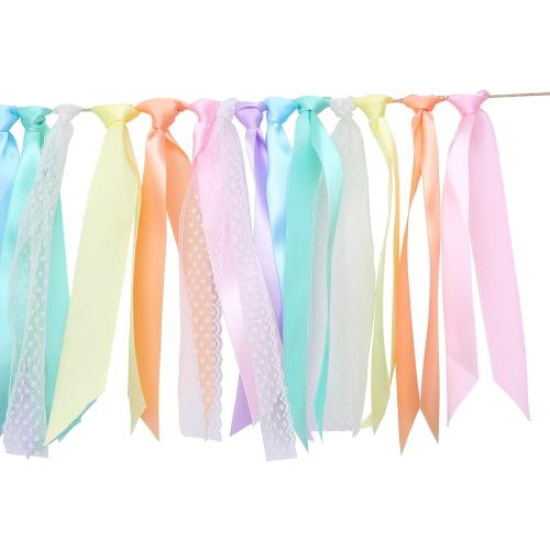 Rainbow High Chair Banner for 1st Birthday - Baby Girl Smash Cake for Photo Props, First Birthday Photo Background, Macarons Color(Rainbow High Chair Banner)