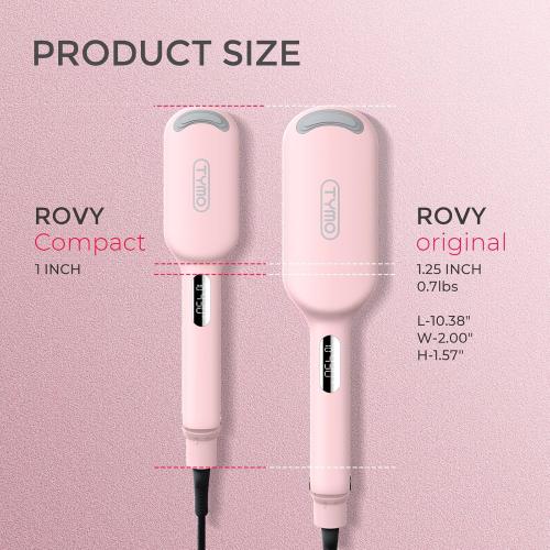 Curling Iron Hair Crimper Waver - TYMO ROVY Beach Waves Curling Wand, Ionic Deep Waver Hair Curler Tool with Ceramic 3 Barrel for Women, Dual Voltage, Anti-Scald, Easy to Use, Pink, 1 Inch