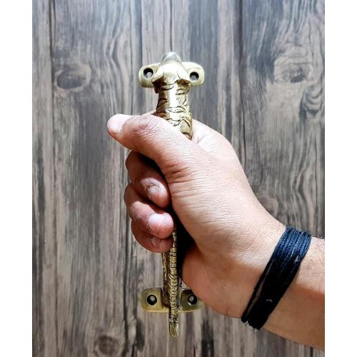 Esplanade - Jaguar/Tiger - Brass Door Handles | Home Decor | Door Decor | Door Pull | Door Accessories | Door Handle Sets - 7.5 Inches