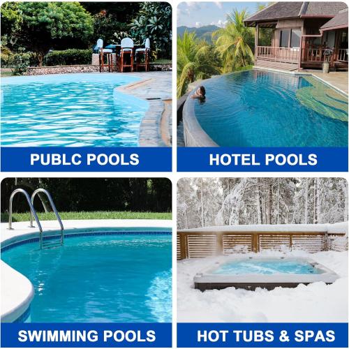 FOTING In/Above Ground Pool Pump, Self Primming Pool Pump High Flow 1.5 & 2 NPT Inlet Connectors, Blue