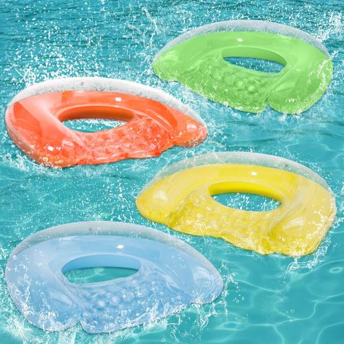 4 Pack Pool Floats Adult, PuppyuWill Minimalist Design Pool Chair Float, 52 X 38 Dopamine Colors, Drifter, Chair, Hammock 3-in-1 Inflatable Pool Toys for Pool Party, Lake, River, Sea, Outdoor