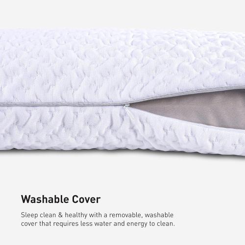 Bedgear Balance Cuddle Curve Performance Pillow - Size 0.0 - Moisture-Wicking Pillow for Side Sleepers - Medium Firmness Bed Pillow- Hypoallergenic, Washable Removable Cover - 20 W x 26 L x 4.75 H