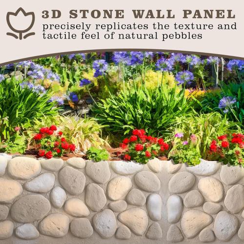 1 Pack PU Faux Stone Panel 47 w x 23.23 h x 2 d Artificial 3D Rock Veneer for Interior Exterior Wall Decor Stone Siding for Outdoor Home Improvement Projects
