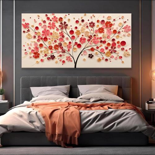 Canvas Art Wall Decor Modern Botanical Wall Art Pictures For Bedroom Large Abstract Wall Art Colorful Tree Of Life Wall Art Artwork for Walls Canvas Prints Living Room Home Aesthetic Wall Decor 29 X 58