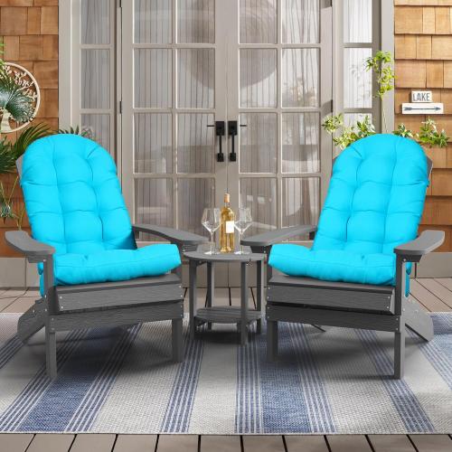 YEFU Adirondack Chair Cushion, Rocking Chair Cushions High Back, Thickened Patio Chair Pad for Indoor and Outdoor, 49x20x4.7 Inch, Aruba Blue
