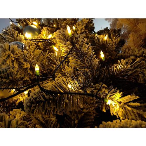 Christmas Light, 33ft 100 LED Battery Operated String Lights with Auto Timer & 8 Modes, Green Wire Outdoor Waterproof String Lights for Outdoor and Indoor Christmas Decor – Warm White
