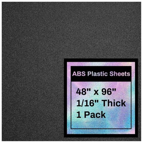 Frienda 1 Pack 48 X 96 X 1/16 ABS Black Plastic Sheet Two Sided Textured Thick DIY Materials Flexible Moldable Plastic Panel for DIY Home Decor, Automotive, Industrial, Handcrafts