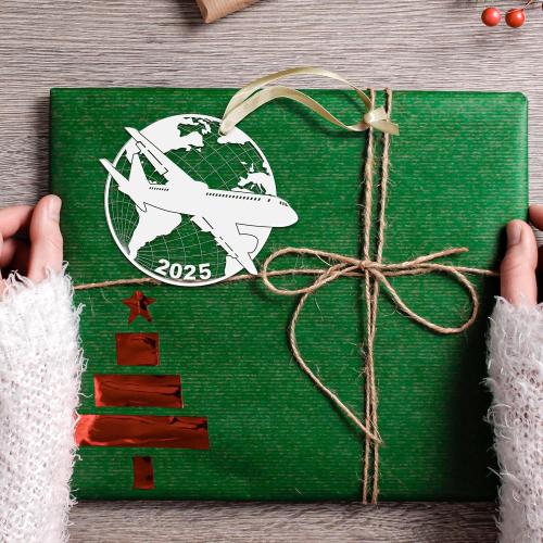 Airplane Ornament - Pilot Gifts for Men - Airplane Ornaments for Christmas Tree, Plane Aviation Ornaments - Travel Gifts for Travelers, Airplane Lovers, Flight Attendant - Acrylic Ornament