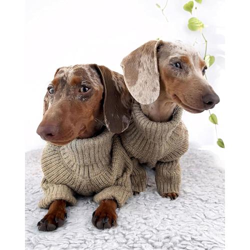 Beige Large Fitwarm Thermal Knitted Dog Sweater Doggy Winter Coat Pet Clothes Doggie Turtleneck Jacket Puppy Outfits Cat Sweatsuit