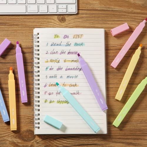 Mr. Pen- Aesthetic Highlighters No Bleed, 8 Pack, Assorted Colors | Chisel Tip, Cute Highlighters Assorted Colors for Journaling, Highlighting, Underlining, Fast Dry, Back to School Supplies