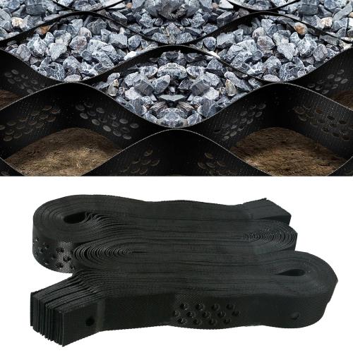 Sunnyglade 2 Thick Ground Grid 40 x 4 FT, Gravel Retainer 1880 LBS Per Sq ft, Geo Grid Driveway Stabilization for DIY Patio Walkway Driving RV Parking Slopes and Garden (Black, 4 x 40FT)