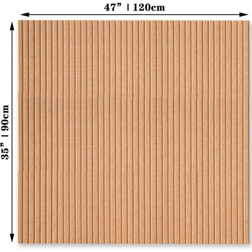 YOUDEFUL Large Cork Board Alternative-12 Pcs Self-Adhesive Felt Bulletin Board Tiles, Felt Pin Board Cork Board Tiles for Home Office Wall Decor, Tack Board 47x35 (Longan Yellow