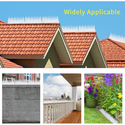 Bird Spikes, Clear,6 Pcs,Pigeon Spikes for Outdoor,Keep Birds Squirrel Raccoon Away for Outside, Patio, Plastic Fences Spikes, 6.5FT