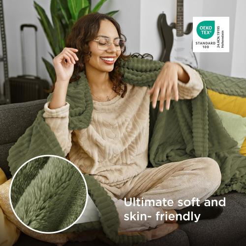 Bedsure GentleSoft Cypress Fleece Twin Blanket for Couch - Cozy Soft Blankets for Women, Cute Small Throws for Girls, 60x80 Inches
