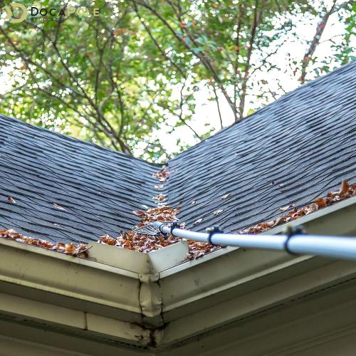 DOCA Gardening Tools Attachment - Extension Pole for Tree Trimming, Fruit Picker, Roof Rake for Leaves - Roof Rake