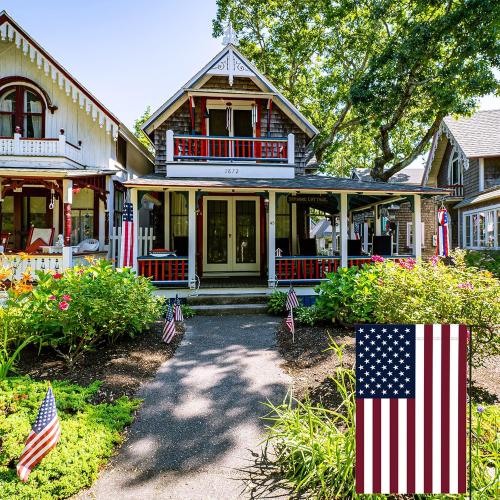No pole just flag American Flag USA Garden Flag 12 x 18 - Patriotic Double Sided Small Flags for Yard