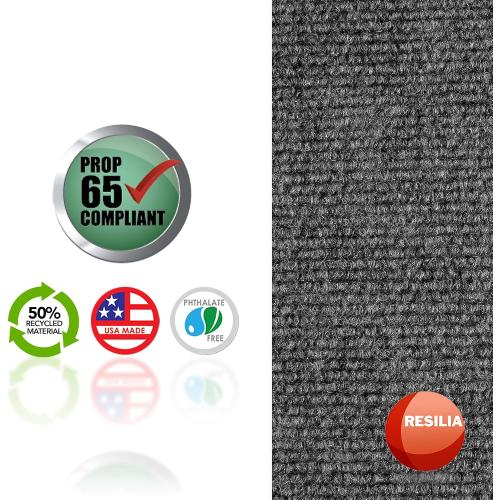 RESILIA Universal Rounded Commode Potty Training Mats - Super-Absorbent Toilet Training Rug for Kids, Universal Bathroom Protector Pads, 4 Pack, Charcoal, Made in The USA
