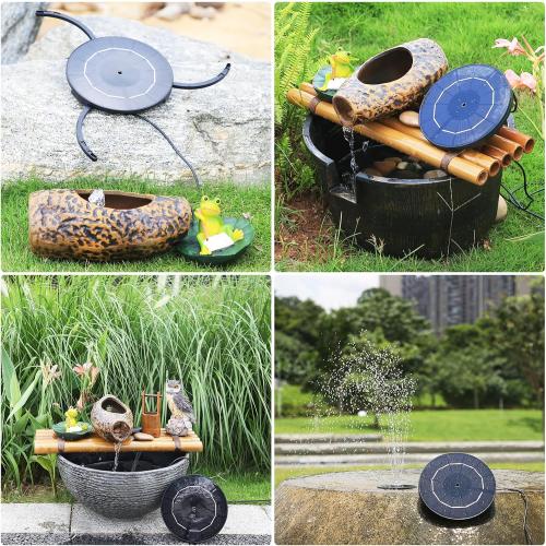 AISITIN Solar Fountain Pump for Bird Bath Upgraded 2025, 3.5W Solar Water Pump DIY Kit with 9.8ft Cord & Multiple Nozzles, Solar Bird Bath Fountain with Wire for Garden, Ponds and Outdoor