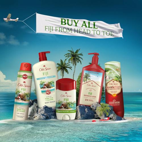 2Pack ......Old Spice Dry Feel Antiperspirant Deodorant for Men, 24/7 Freshness, 24/7 Sweat & Odor Protection, Gentle on Skin with Skin Conditioners, Fiji with Palm Tree   Coconut Scent, 2.6 oz (Pack of 2)
