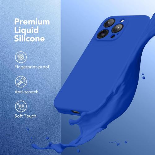 Magnetic for iPhone 13 Pro Max Case, Compatible with MagSafe, [Full Camera Protection][Screen Protector] Silicone Shockproof Protective Phone Case for iPhone 13 Pro Max 6.7, Klein Blue