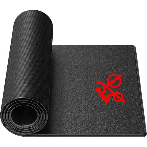 Bike Trainer Mat Compatible with Peloton Bike, for Treadmill & Row, THK 6mm, Under Mat Protect Hardwood Floor Carpet, Trainer Accessory for Indoor Stationary Exercise Bicycle