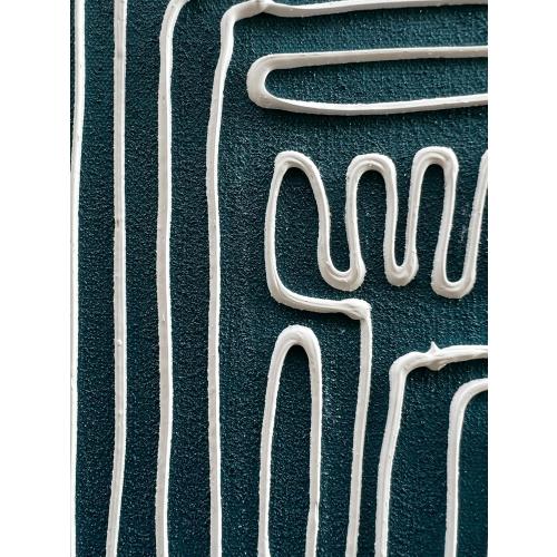 NANKAI Art Hand-Painted Blue Textured Abstract Oil Painting Modern and Minimalist Decorative Art Piece Suitable for Wall Decoration in a Family Office or Corridor 36x24 inches