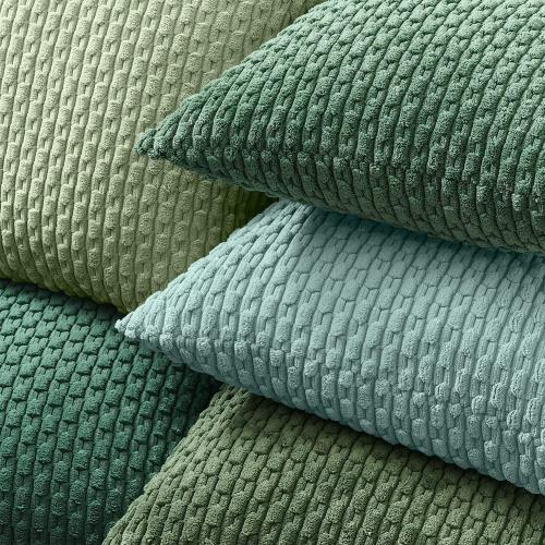 Kevin Textile Soft Corduroy 20x54 Body Pillow Cover 1 Pack, Dark Green
